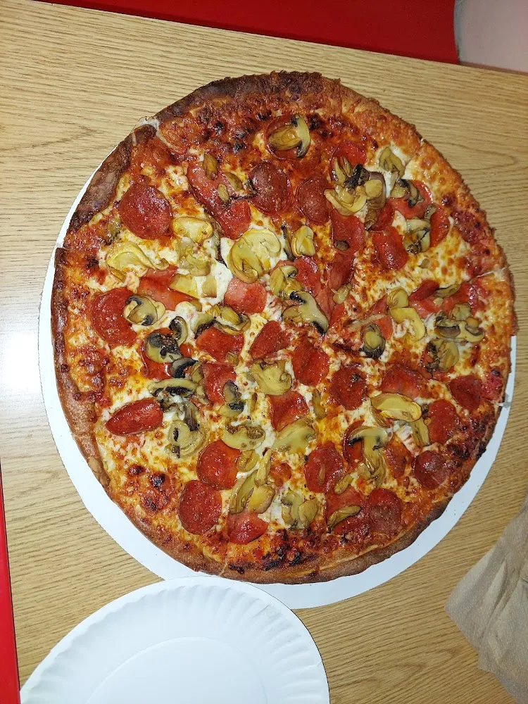 Pepperoni and Mushroom Pizza